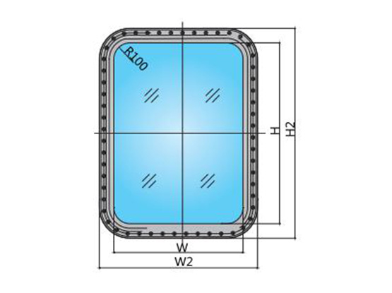 A60级防火矩形窗A60 FIREPROOF RECTANGULAR WINDOW