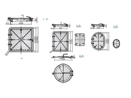 铝质水密舱口盖 ALUMINIUM WATERTIGHT HATCH COVER
