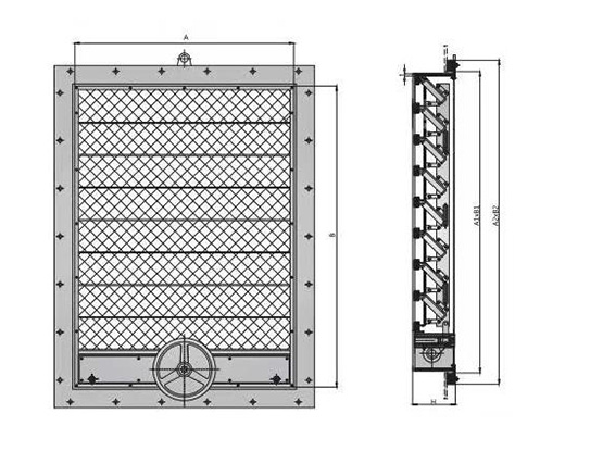 无盖水密百叶窗 WATERTIGHT LOUVER WITHOUT COVER