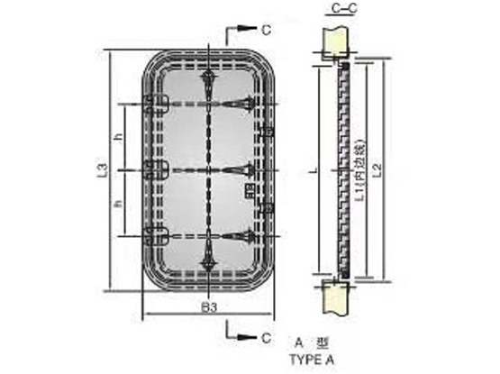 船用风雨密单扇铝质门 MARINE WEATHERTIGHT SINGLE-LEAF ALUMINIUM DOOR